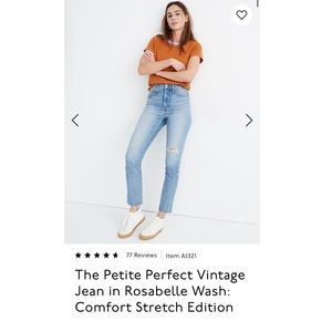 Madewell Perfect Vintage Jeans: Rosabelle Wash